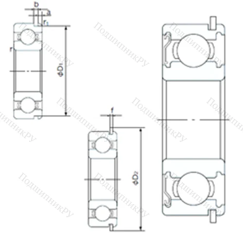 Подшипник шариковый радиальный 6311ZENR