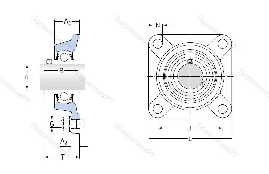 Подшипниковый узел FY 40 TF