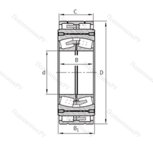 Подшипник роликовый радиальный самоцентрирующийся Z-561310.04.DRGL от производителя  FAG