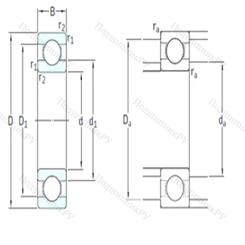 Подшипник шариковый радиальный 6334/HC 5C 3S 0VA 970 от производителя  SKF