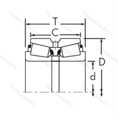 Подшипник роликовый радиально-упорный 683/672D+X 2S-683 от производителя  TIMKEN