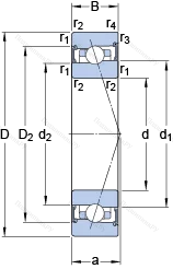 Подшипник S 7022 CB/P 4A