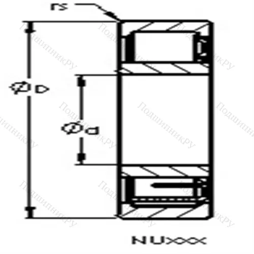 Подшипники роликовые радиальные с цилиндрическими роликами NU 2232 MSQ от производителя  AST