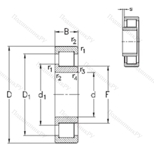 Подшипник роликовый радиальный NJ 320-E-MA 6