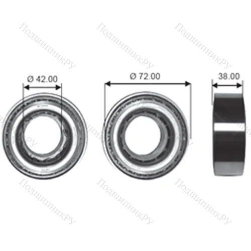 Подшипник роликовый радиально-упорный 46T 080704 от производителя  KOYO