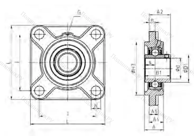 Подшипниковый узел UCFS 314