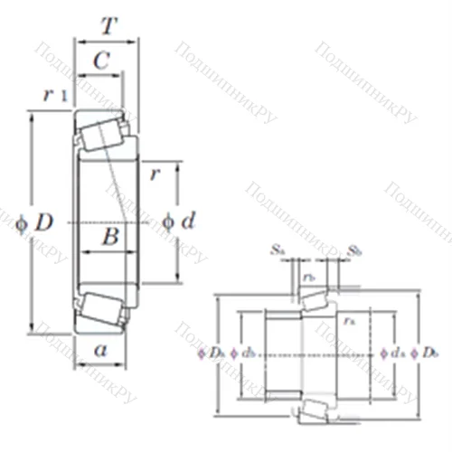 Подшипник роликовый радиально-упорный 341/332 от производителя  KOYO