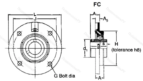 Подшипниковый узел FC 40 EC в Орле