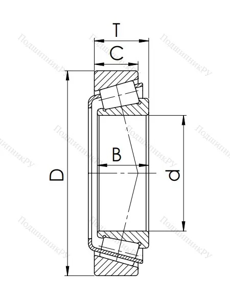 Конический роликовый подшипник 7305 (30305) в Орле