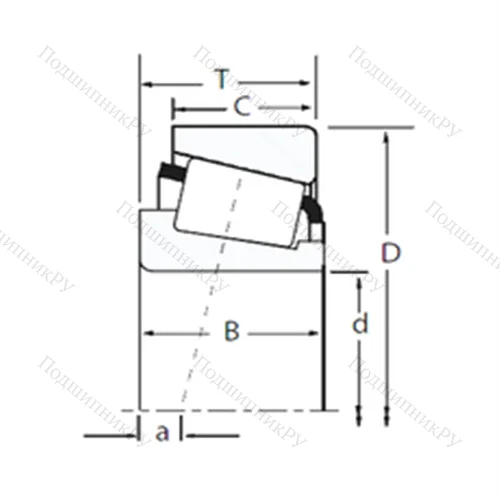 Подшипник роликовый радиально-упорный 30218 от производителя  TIMKEN