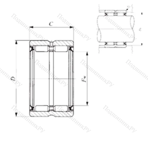 Подшипник игольчатый радиальный GBR 162416 UU от производителя  IKO