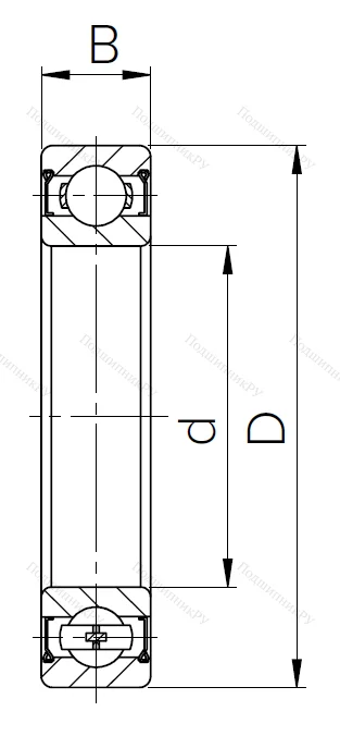Шариковый однорядный подшипник 80309 (6309 ZZ) в Орле