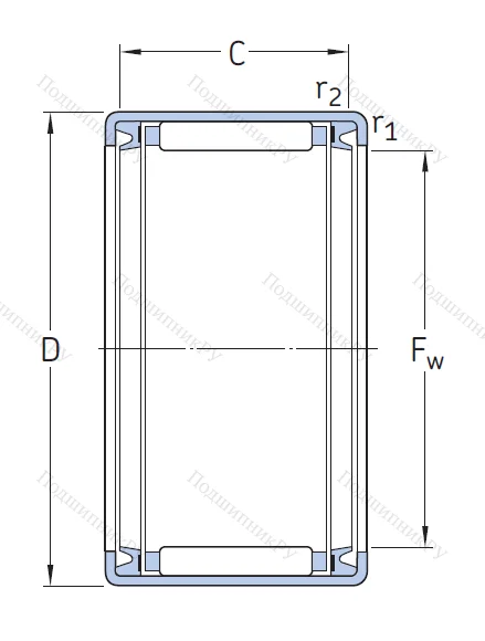 Игольчатый подшипник HK 0812 2RS