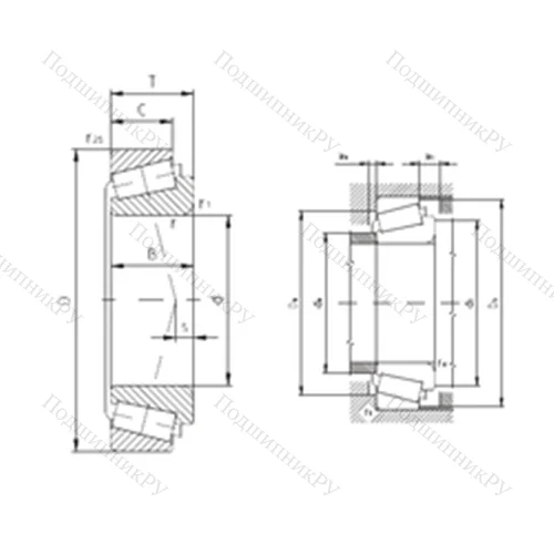 Подшипник роликовый радиально-упорный NP 118297/NP 422278 от производителя  ZVL