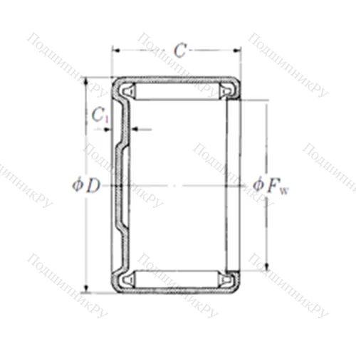 Подшипник игольчатый радиальный MH-11101