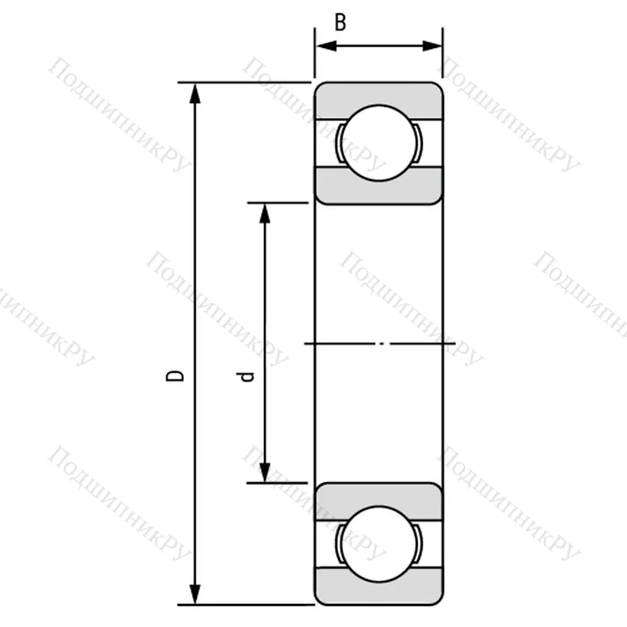Модификация подшипника 25 размер 5x16x5 ГОСТ 520-89 от производителя  ГПЗ-3