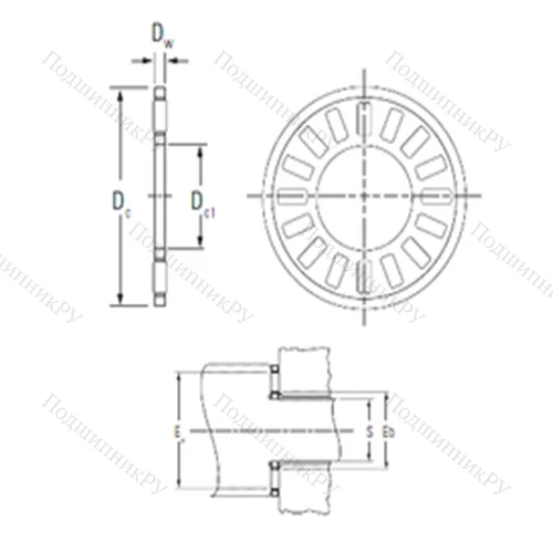 Подшипник игольчатый упорный NTA-4860 от производителя  KOYO Подшипник игольчатый упорный NTA-4860 от производителя  KOYO