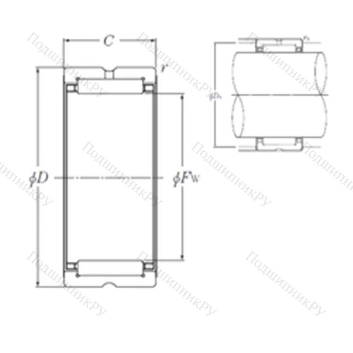 Подшипник игольчатый радиальный RNA 5914