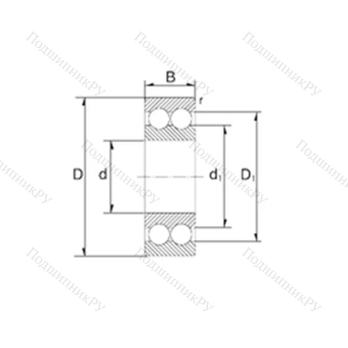 Подшипник шариковый радиально-упорный 3305