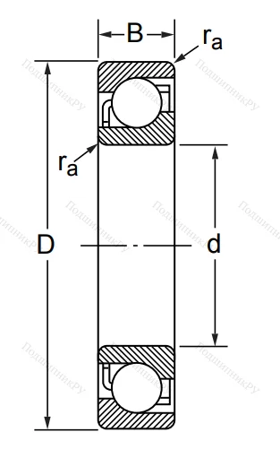 Радиально-упорный шариковый подшипник 7210 AC/DT (446210 Е ГОСТ) в Орле