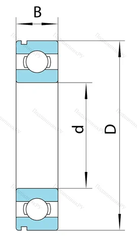 Шариковый однорядный подшипник 50316 (6316 N) в Орле