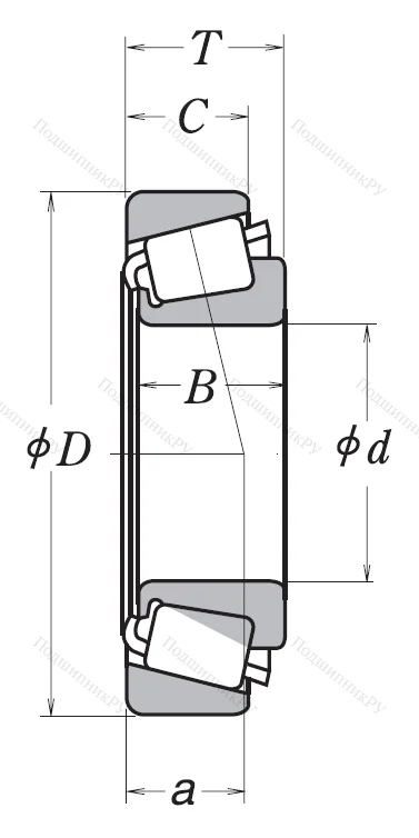 Конический роликовый подшипник HR 32205