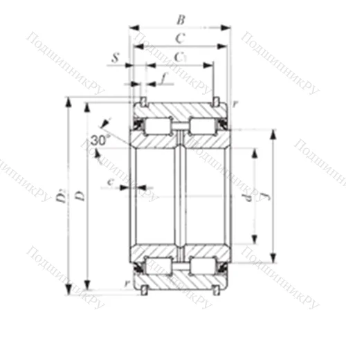 Подшипник роликовый радиальный NAS 5076UU
