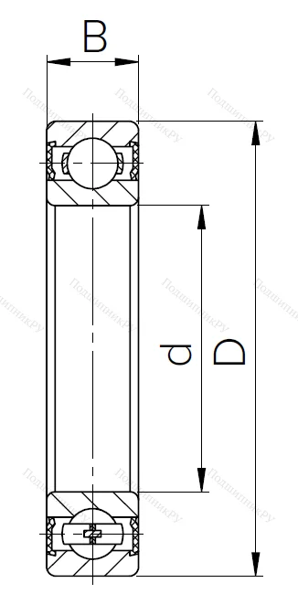 Шариковый однорядный подшипник 180301 (6301 2RS) в Орле
