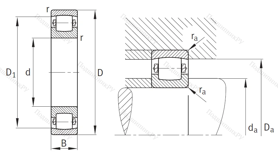 Сферический роликовый подшипник 20207 TVPC 3