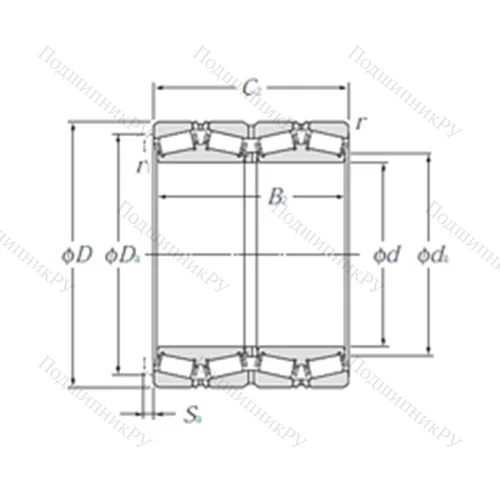 Подшипник роликовый радиально-упорный E-625924 от производителя  NTN Подшипник роликовый радиально-упорный E-625924 от производителя  NTN