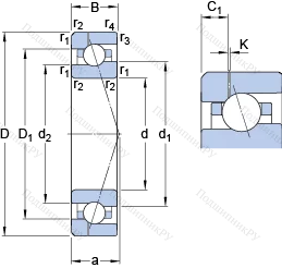 Подшипник 7024 CE/HCP 4AH 1