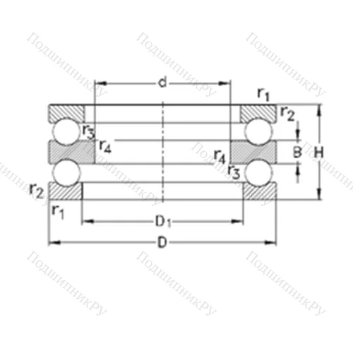 Подшипник шариковый упорный 52420-MP