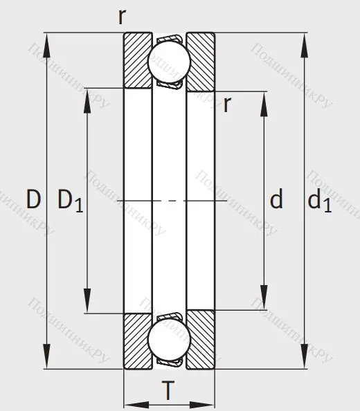 Упорный шариковый подшипник 51310