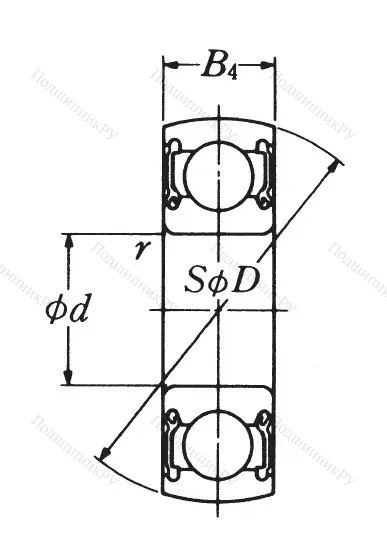 Однорядный шариковый подшипник CS 209 LLU