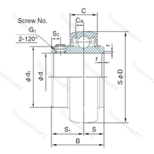 Подшипник шариковый радиальный MUC 210