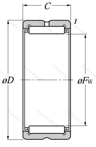 Игольчатый подшипник NK 15/20 R