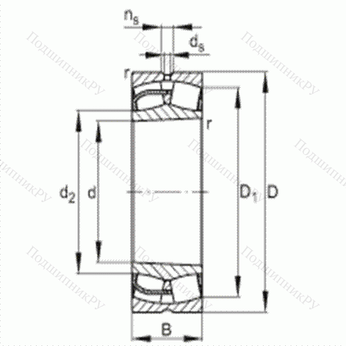 Подшипник роликовый самоустанавливающийся 24160-E 1-K 30 от производителя  FAG Подшипник роликовый самоустанавливающийся 24160-E 1-K 30 от производителя  FAG