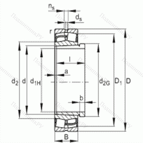 Подшипник роликовый самоустанавливающийся 22238-E 1-K + AH 2238G