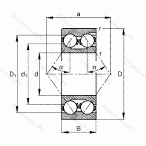 Подшипник шариковый радиально-упорный 3315