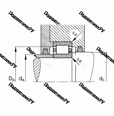 Подшипник NJ 208-E-TVP 2