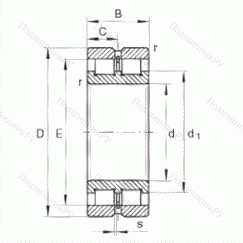 Подшипник роликовый радиальный SL 024836
