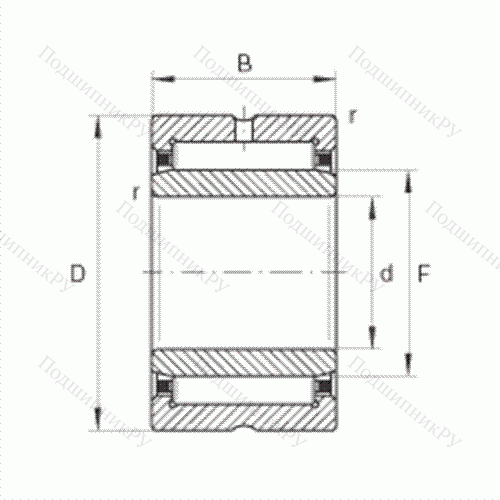 Подшипник роликовый игольчатый NKIS 45 от производителя  INA Подшипник роликовый игольчатый NKIS 45 от производителя  INA
