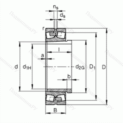 Подшипник роликовый самоустанавливающийся 23138-E 1A-K-M + AH 3138G от производителя  FAG Подшипник роликовый самоустанавливающийся 23138-E 1A-K-M + AH 3138G от производителя  FAG