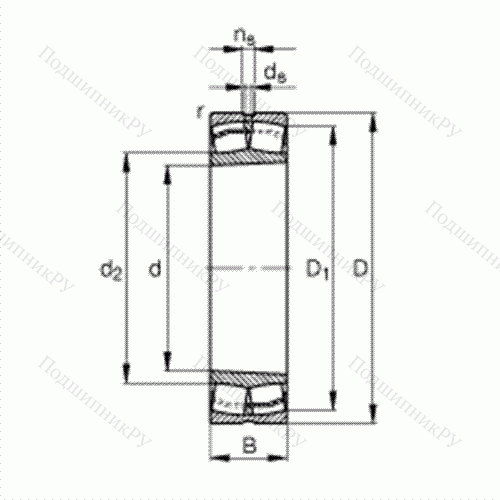 Подшипник роликовый самоустанавливающийся 24168-B-K 30 от производителя  FAG Подшипник роликовый самоустанавливающийся 24168-B-K 30 от производителя  FAG