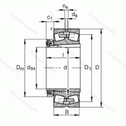 Подшипник роликовый самоустанавливающийся 22260-K-MB + H 3160