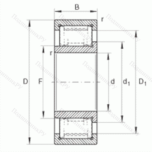 Подшипник роликовый радиальный ZSL 192309